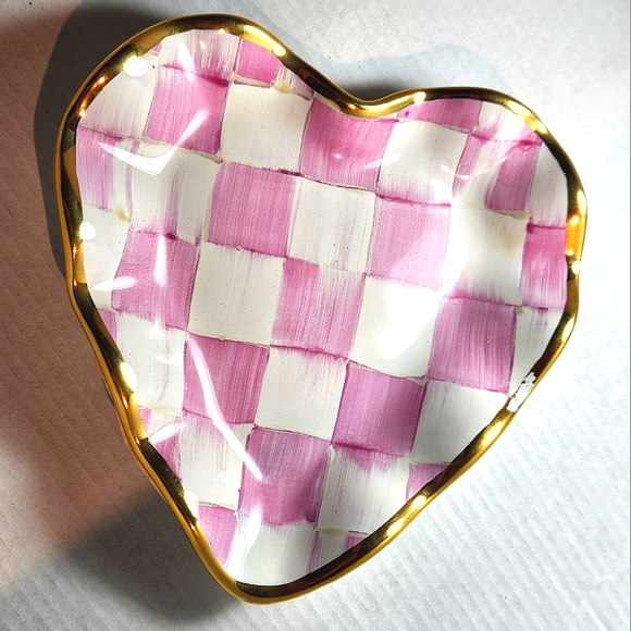 MacKenzie-Childs Other - LIMITED EDITION Mackenzie Childs Breast Cancer Heart Dish